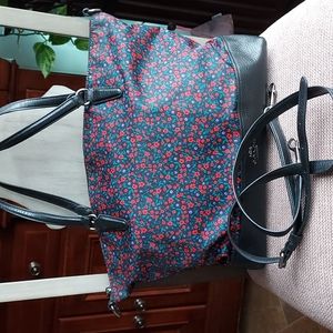 Coach Satchel in Ranch Floral Print, EUC